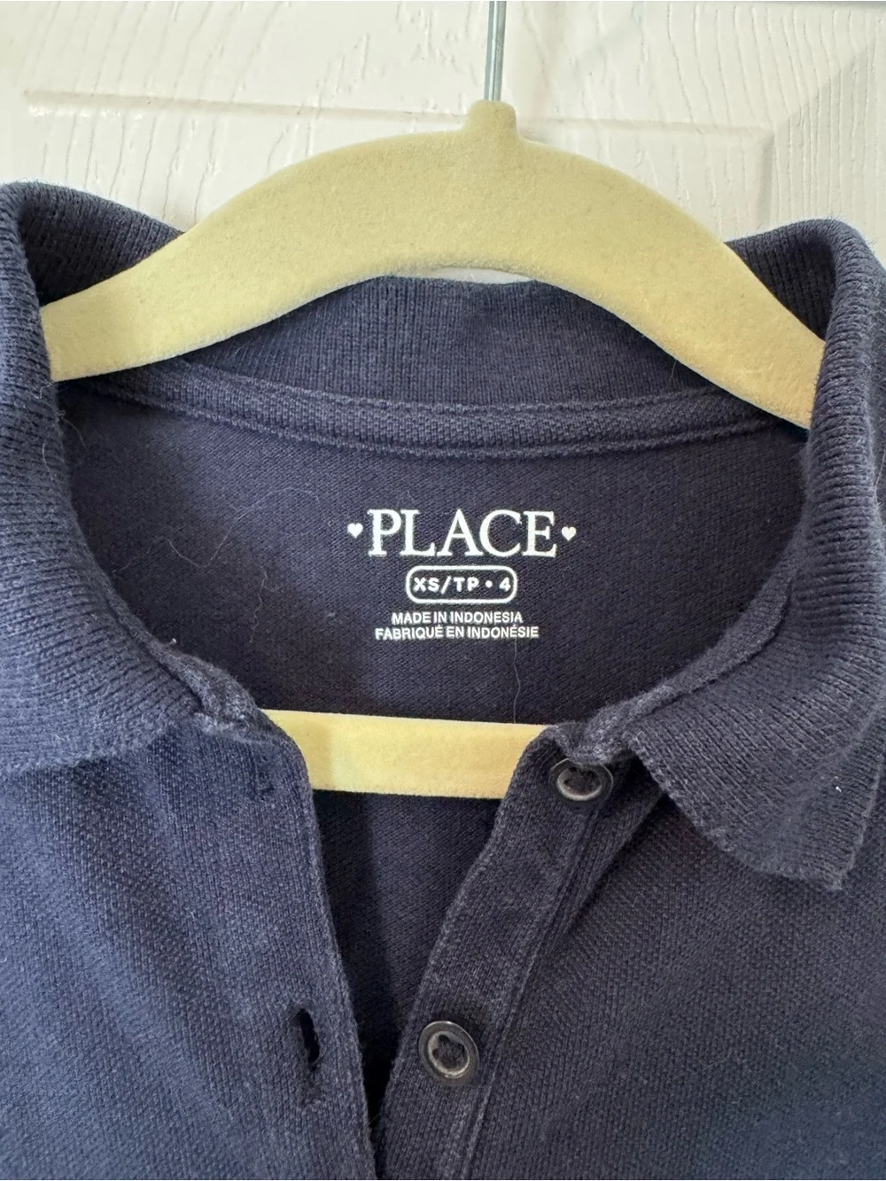 Place Navy Polo Shirt Dress with Collar - Picture 2 of 2